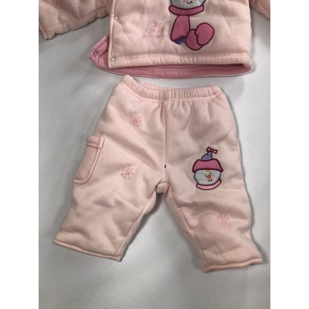 Baby Mack LTD 6 Months Unisex Snowsuit Pink 2 Peice